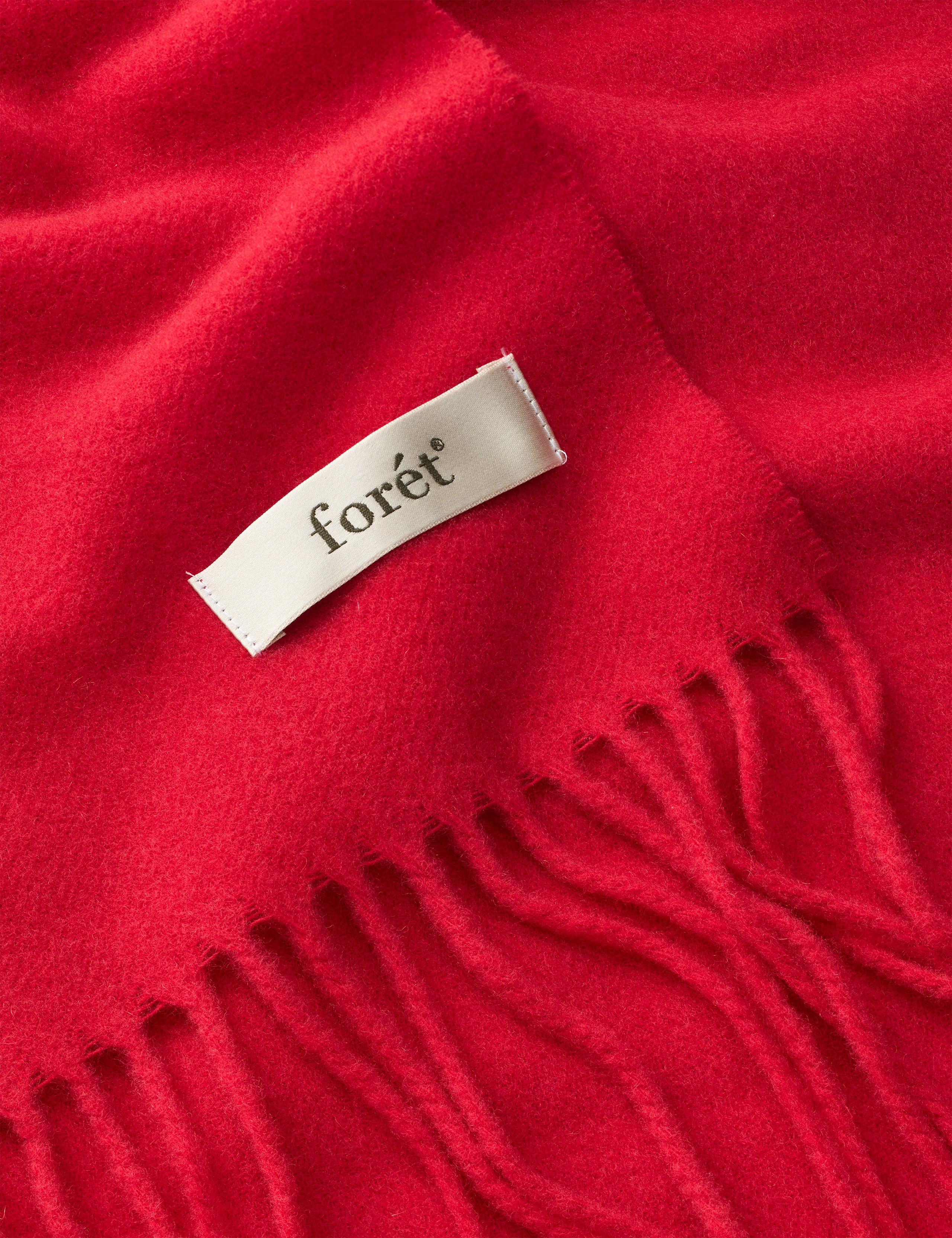 WOOL SCARF - RED - Image 3